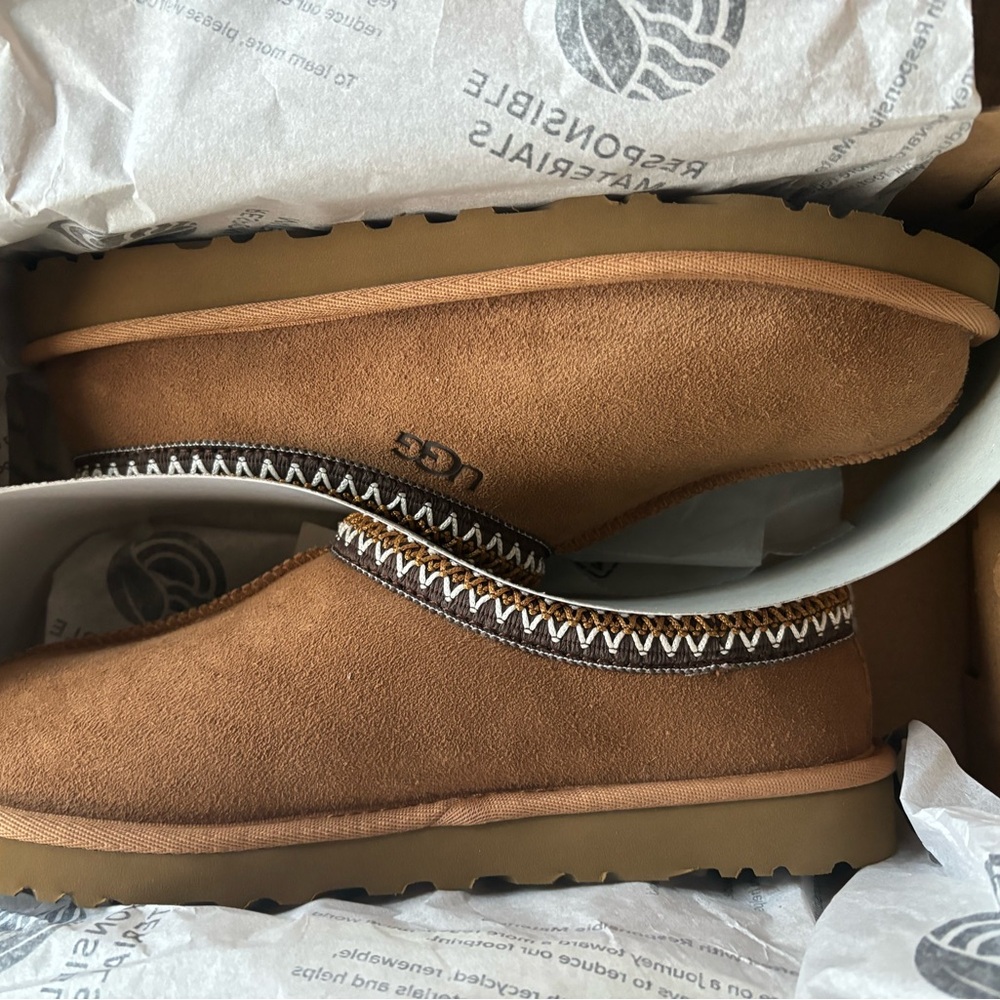 UGGS Tasman II camel slip on loafers 
Brand new